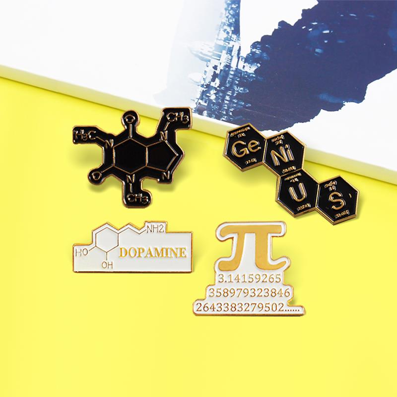 Science Buddies - Math Chemical Science Enamel Pin Dopamine