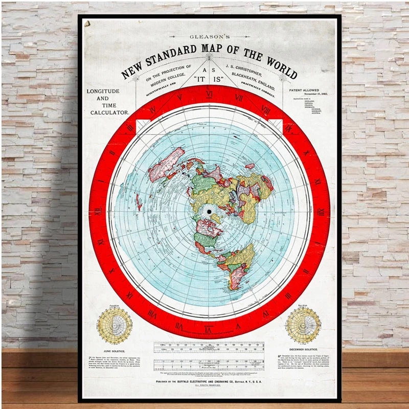Star Map Poster - Poster And Prints 1892 Flat Earth