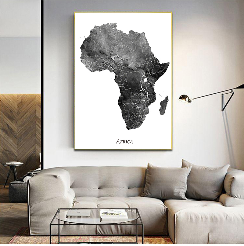 Africa map posters and prints  - Star Map Poster ulasan dan harga
