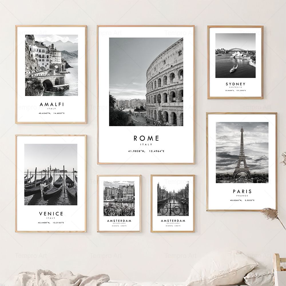Black White City Travel Photog - Star Map Poster ulasan dan harga