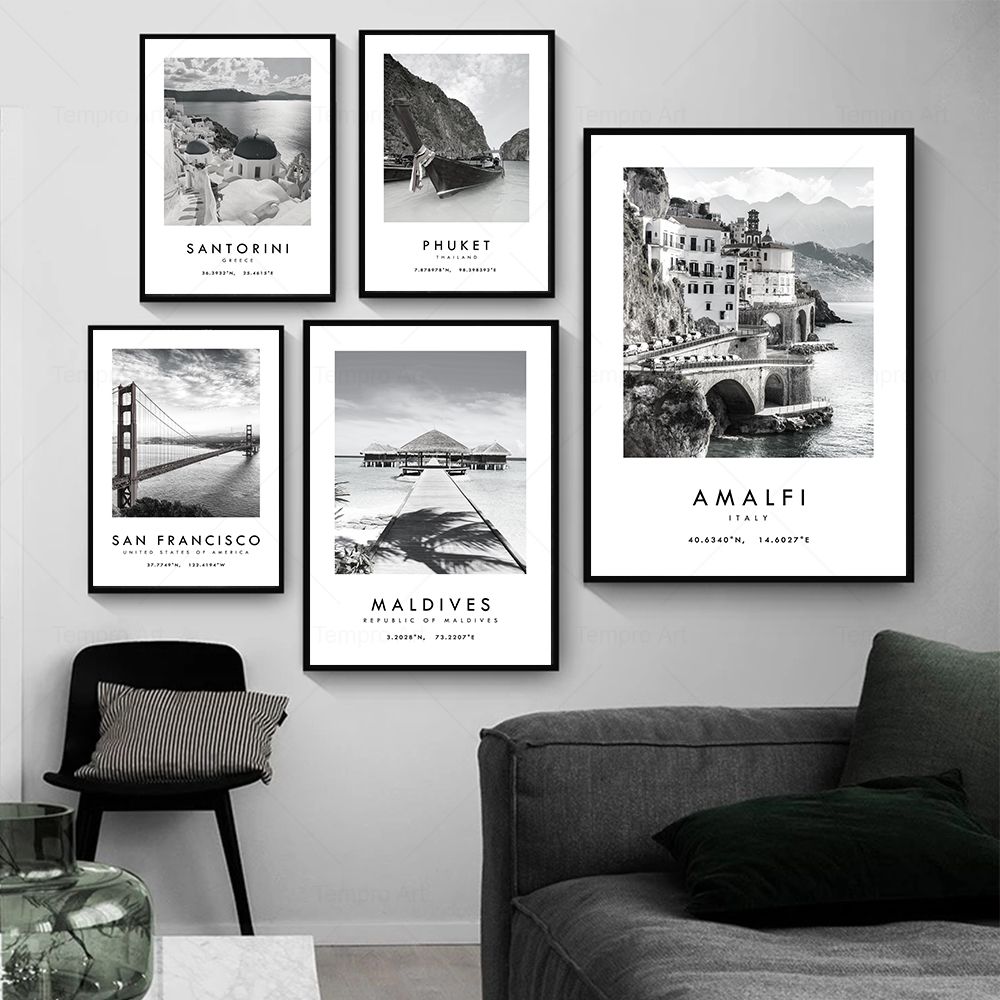 Black White City Travel Photog - Star Map Poster ulasan dan harga