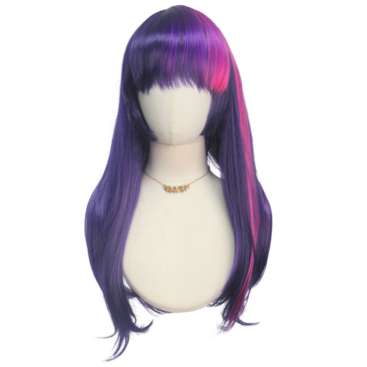 Pink Purple Neat Bangs Long St - Science Bob ulasan dan harga