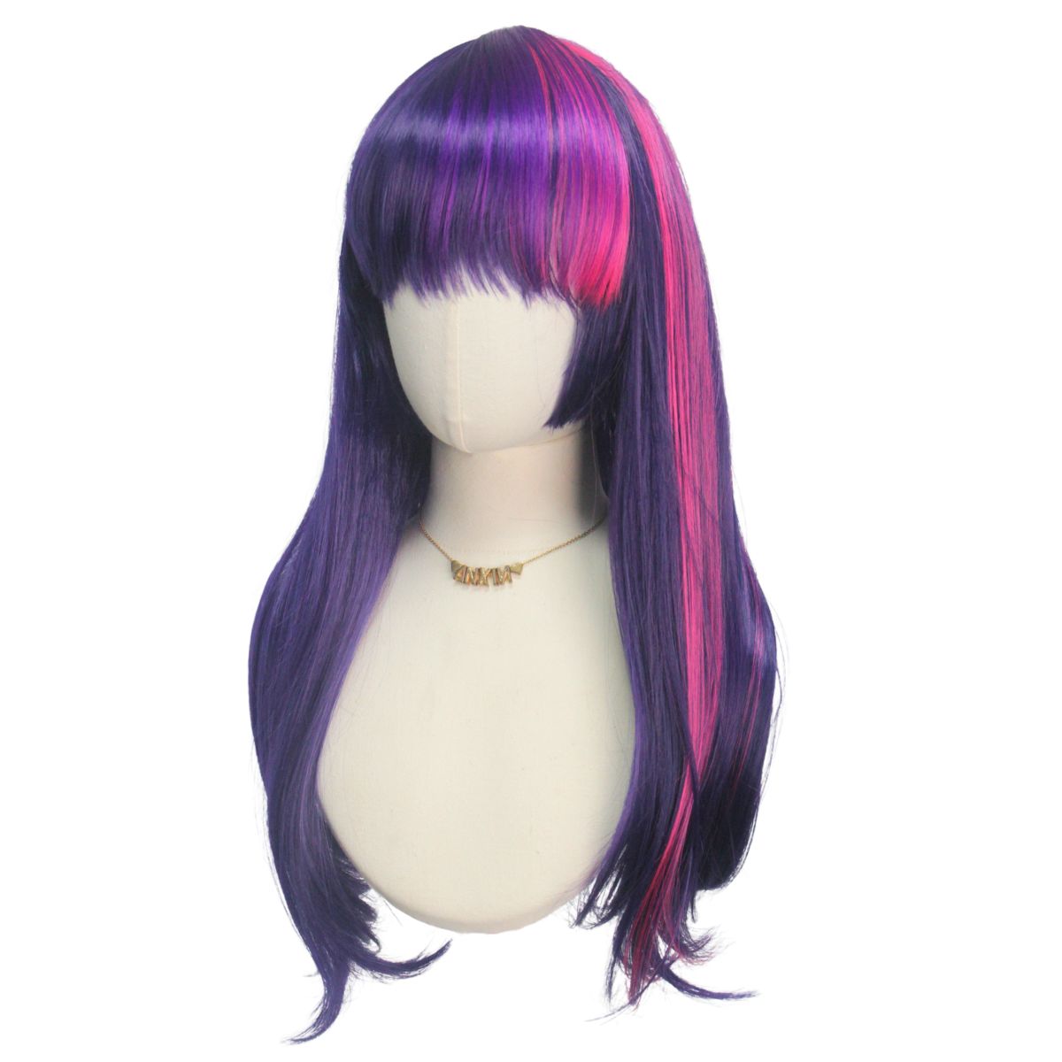 Pink Purple Neat Bangs Long St - Science Bob ulasan dan harga