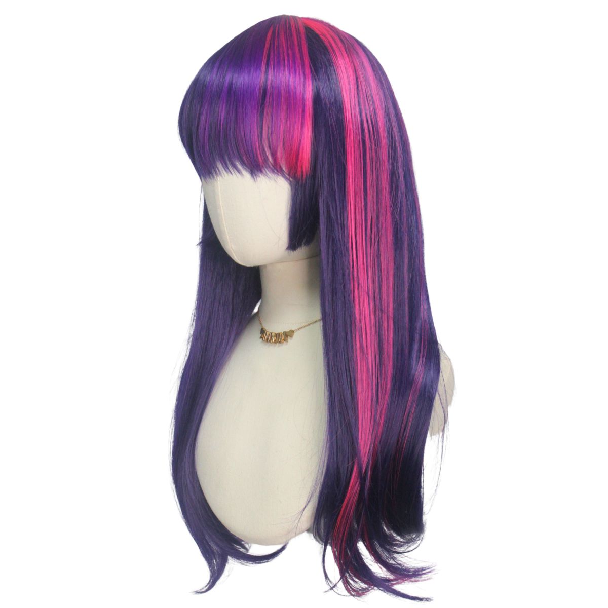Pink Purple Neat Bangs Long St - Science Bob ulasan dan harga