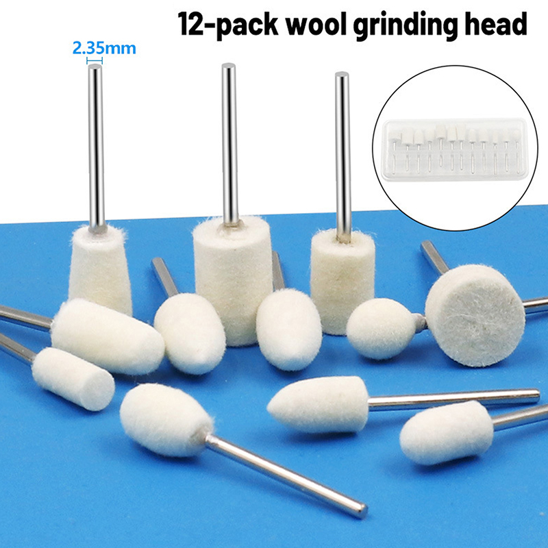 New 12 Pcs Wool Polishing Head - Science Bob ulasan dan harga