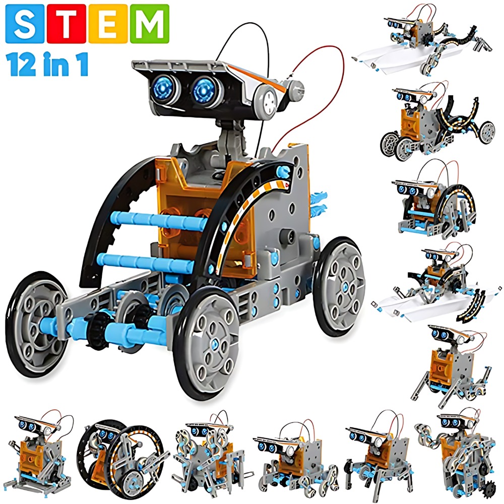 Solar Robot Building Blocks 12 - Science Toys Diy ulasan dan harga