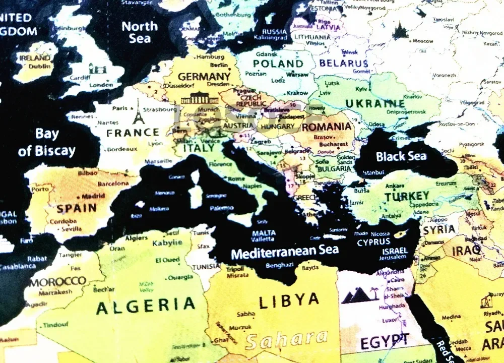 New Deluxe Travel Scratch Worl - Star Map Poster ulasan dan harga