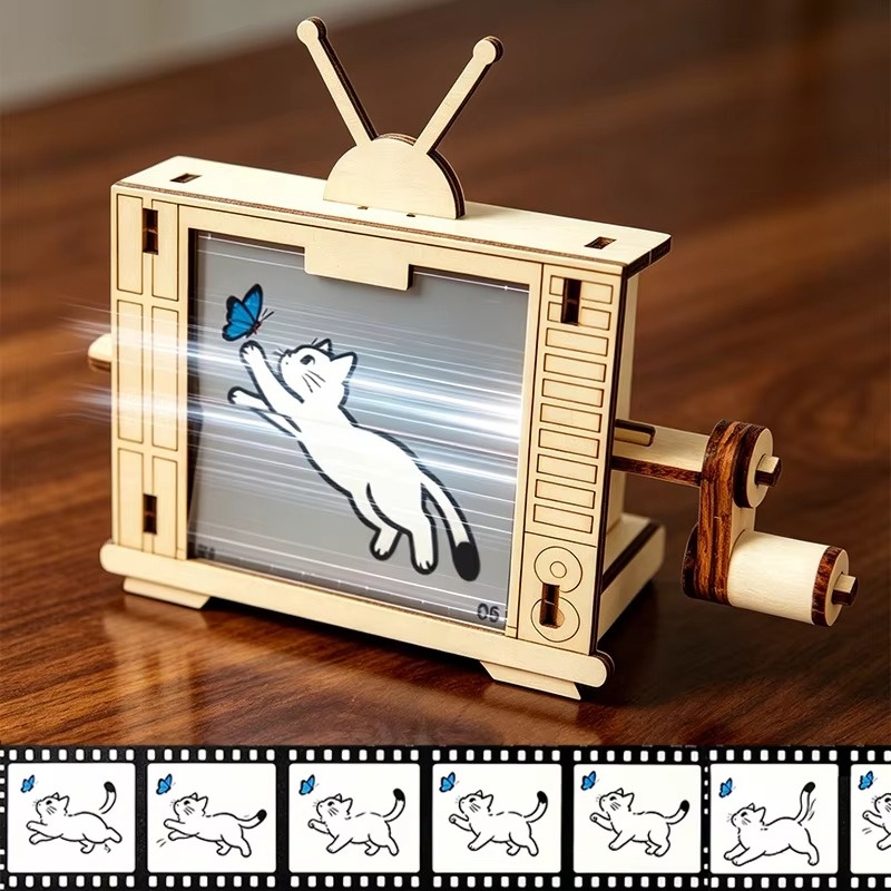 DIY Wooden TV-Shaped Hand Cran - Science Hobbyist ulasan dan harga