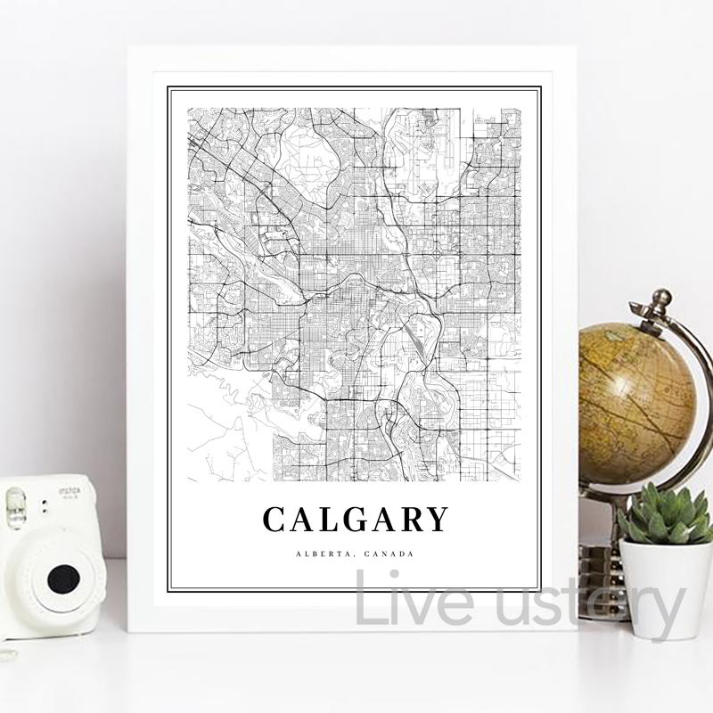 Black White Montreal Map Print - Star Map Poster ulasan dan harga