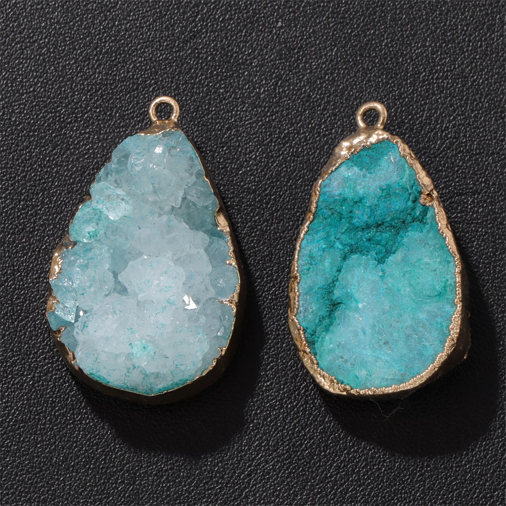 1PC Natural Agate Geode Pendan - Science Nature ulasan dan harga