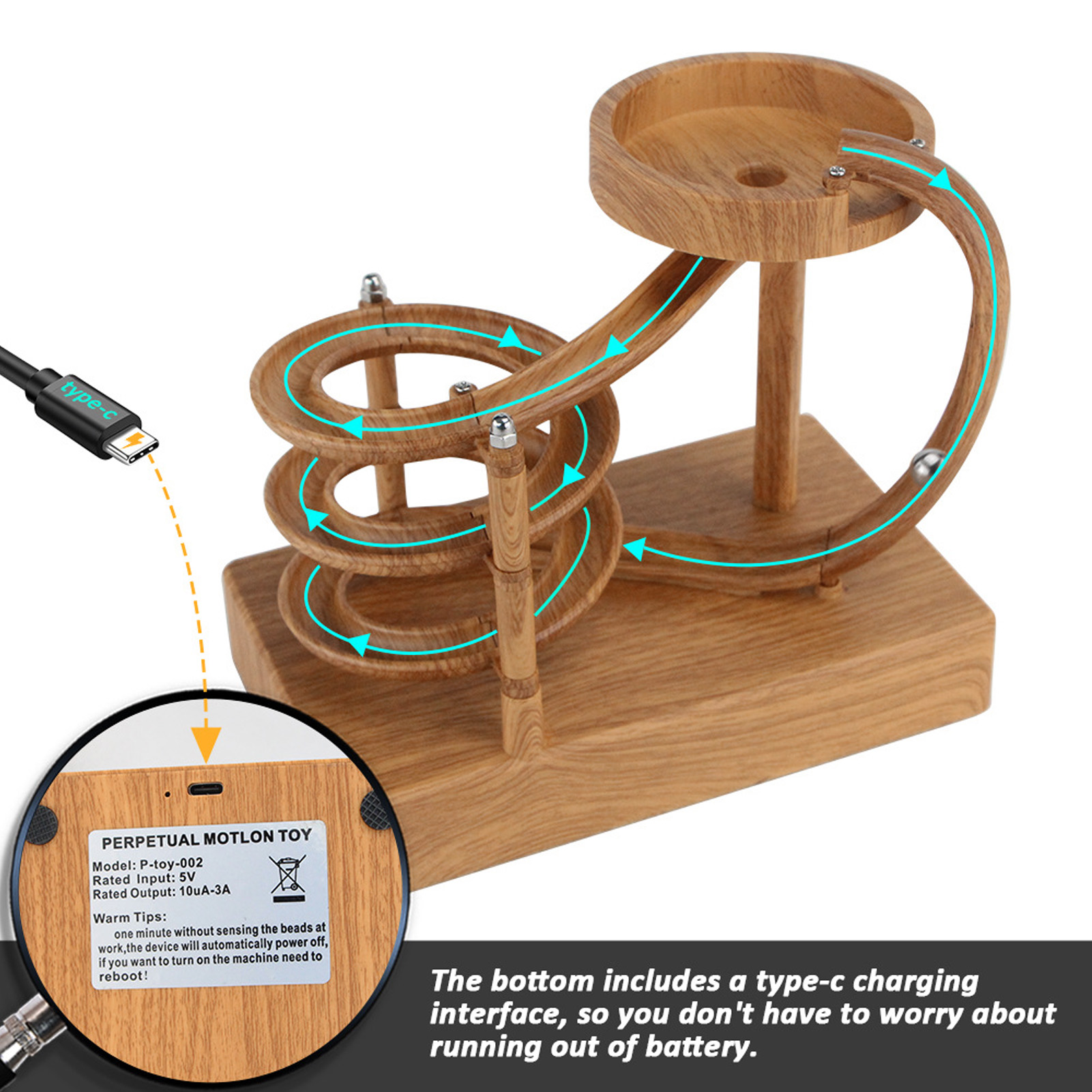 Rolling  Perpetual Motion Mach - Newton Cradle Large ulasan dan harga