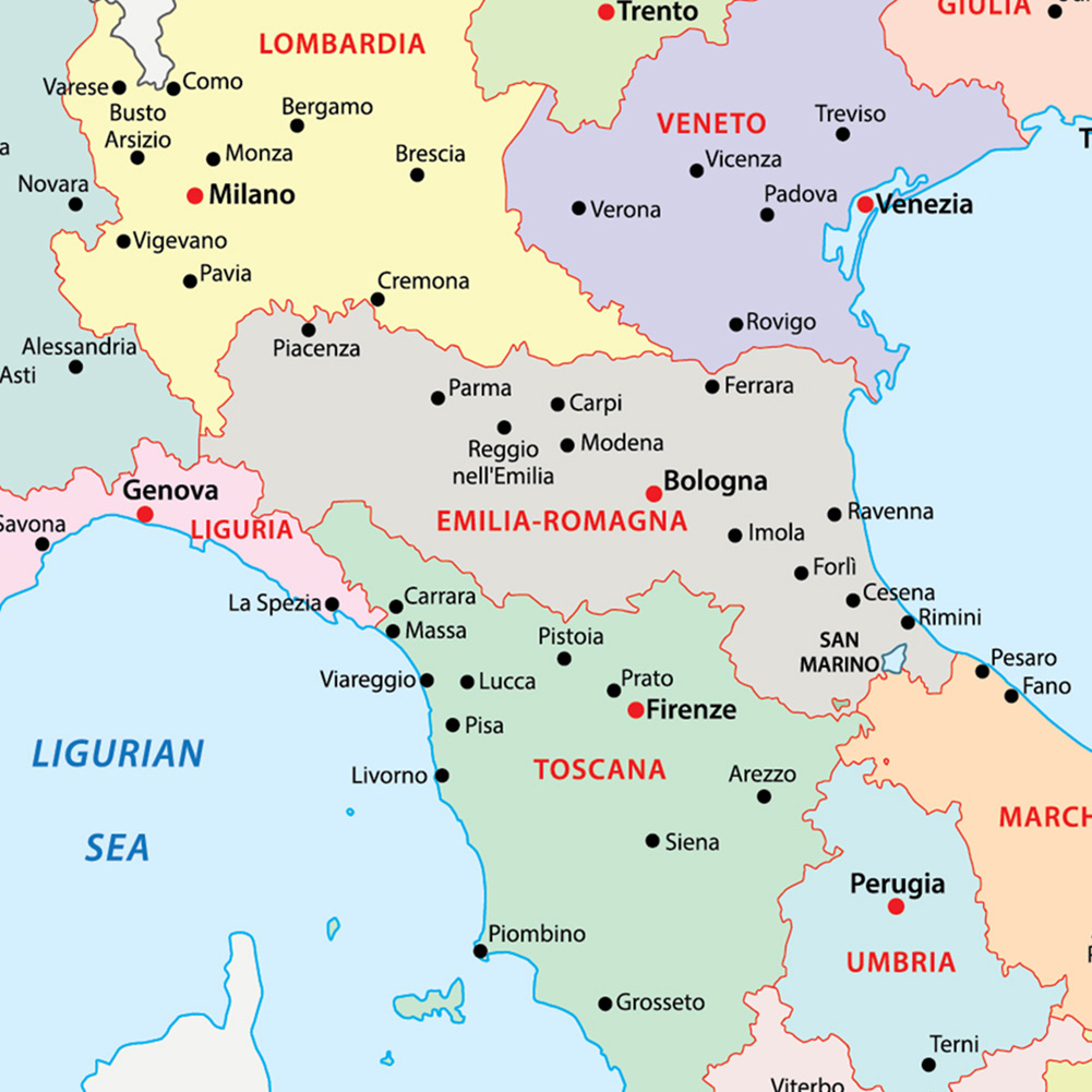 42*59cm In Italian Political M - Star Map Poster ulasan dan harga