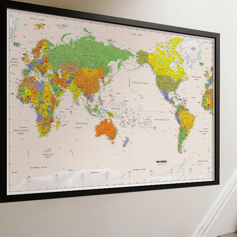 Wall Map,Polyester,World Map W - Star Map Poster ulasan dan harga