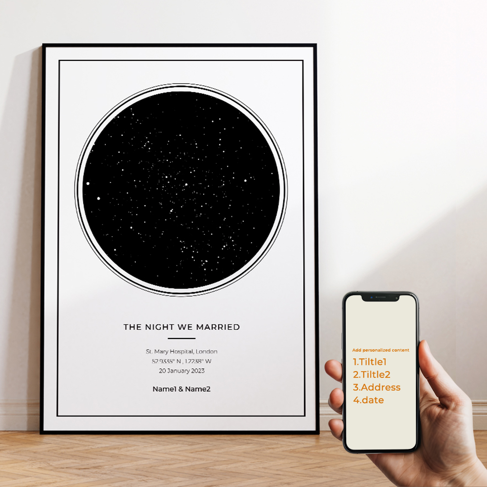 Modern Custom Personalized Nig - Star Map Poster ulasan dan harga