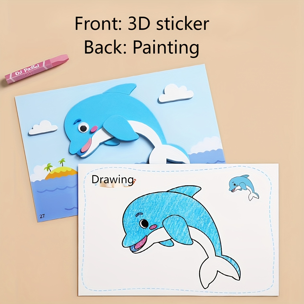 3D Stickers for Kids, Disposab - Science Toys Diy ulasan dan harga
