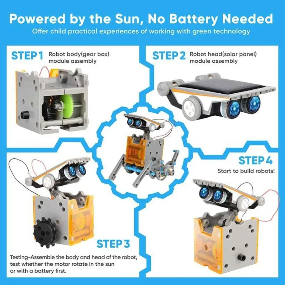 13 in 1 Solar Powered Robot Sc - Science Toys Diy ulasan dan harga