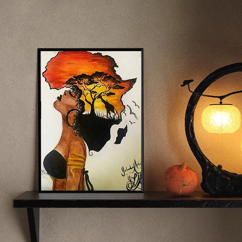 Classical African Woman Poster - Star Map Poster ulasan dan harga