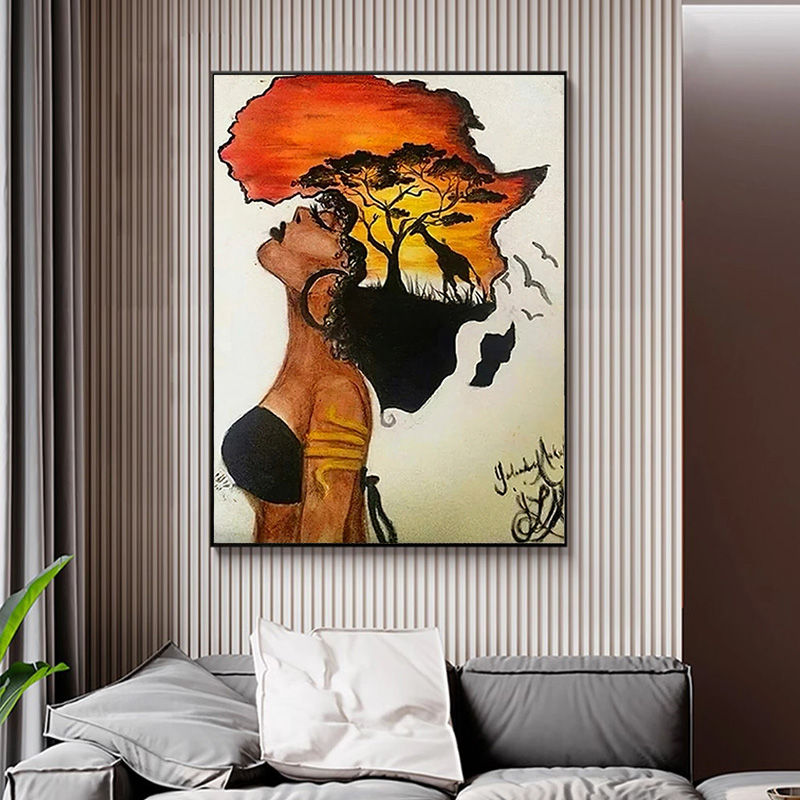 Classical African Woman Poster - Star Map Poster ulasan dan harga
