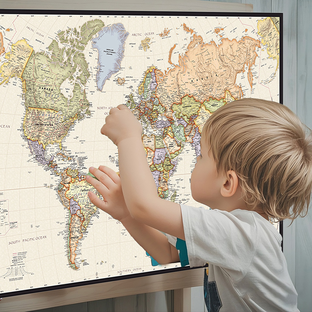 Vintage Hanging Poster World M - Star Map Poster ulasan dan harga
